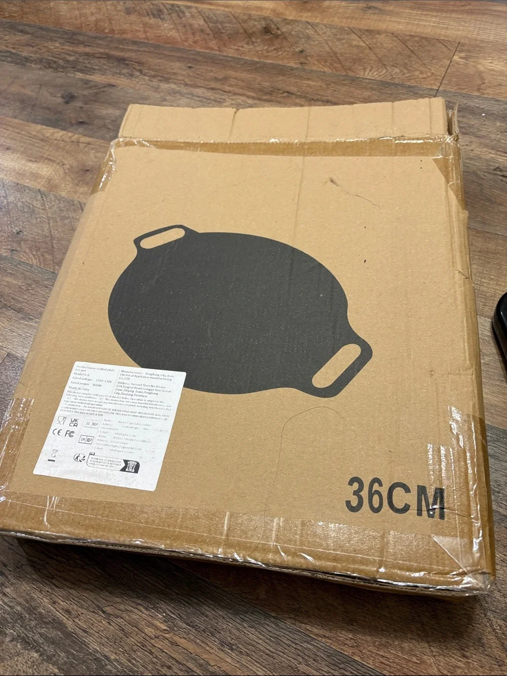 Electric Nonstick Crepe Griddle with Red Handles